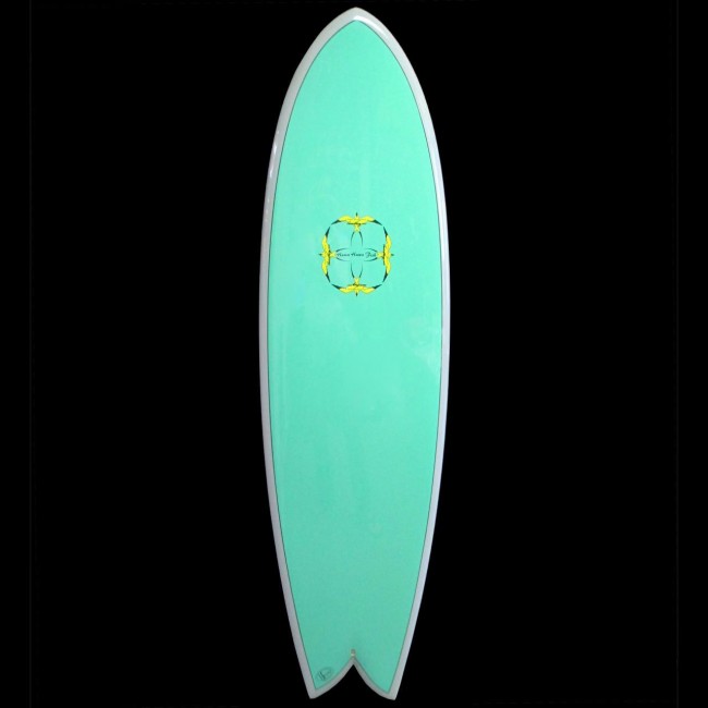 Epoxy Flyer Surfboards 6'8'' Donald Takayama Humu Humu Grey/Green